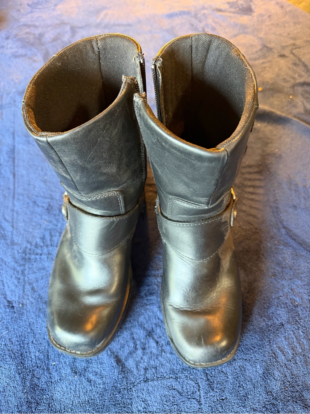Harley-Davidson Black Boots with Red Interior Label